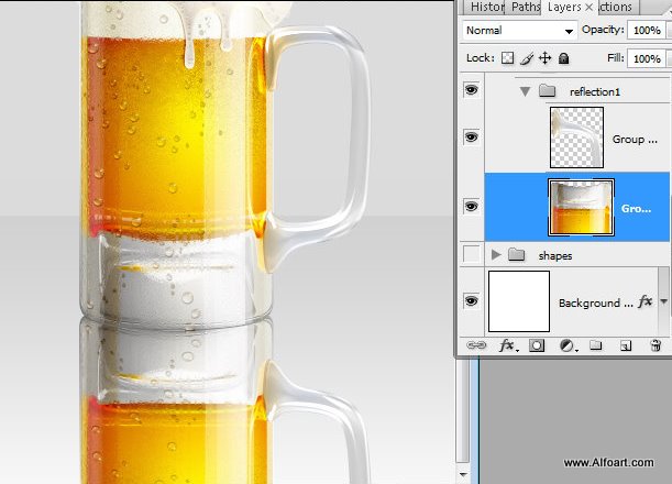 Shiny Cold Beer Glass Illustration with colorfull liquid inside and splashing effect.Create realistic glossy glass with liquid in them, make reflections and shadows